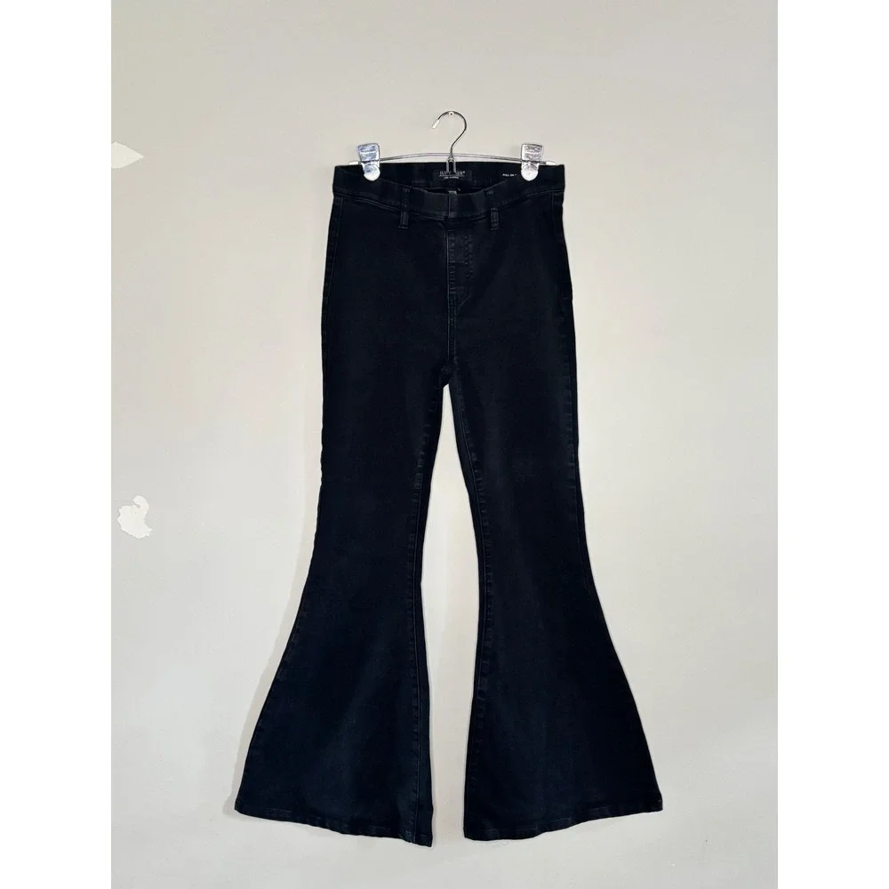 Judy Blue Pull On Flare Jeans High Rise Stretch‎ Festival Flare Black 7/28
